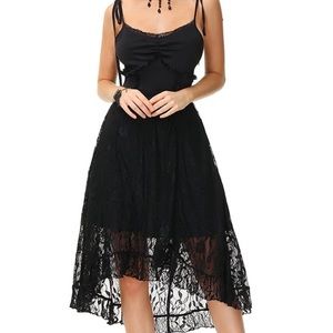 Gothic Black Lace Dress